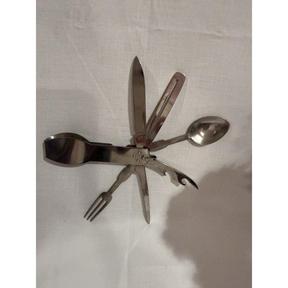 Vintage Camping Knife Tool Pocket Multi Folding Mini Survival Camp Set Outdoor